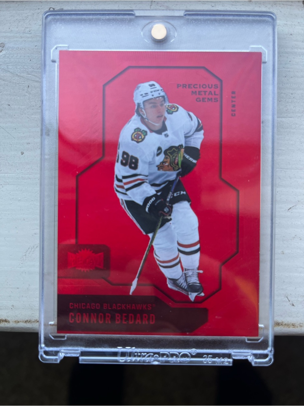 💎 Connor Bedard Chicago Blackhawks Red - Precious Metal Gems #’d 45/100 💎
